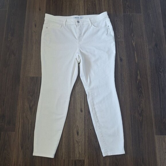 💙 Athleta White Denim Cotton Blend Stretchy - Picture 1 of 8